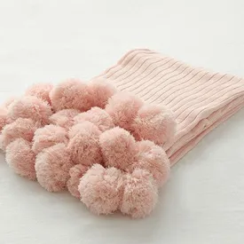 Pom Pom Throw Blanket