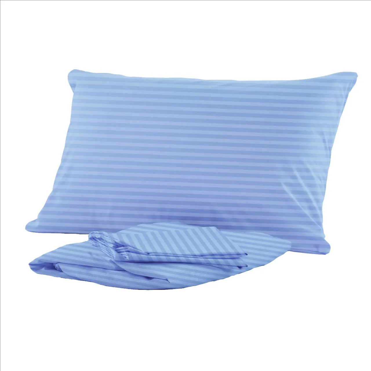 Relona- Striped Polycotton Bed Sheet Set (1 Linen  & 2 Pillow Cases)