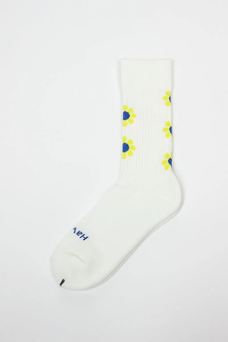 RS-195 Peace Socks White