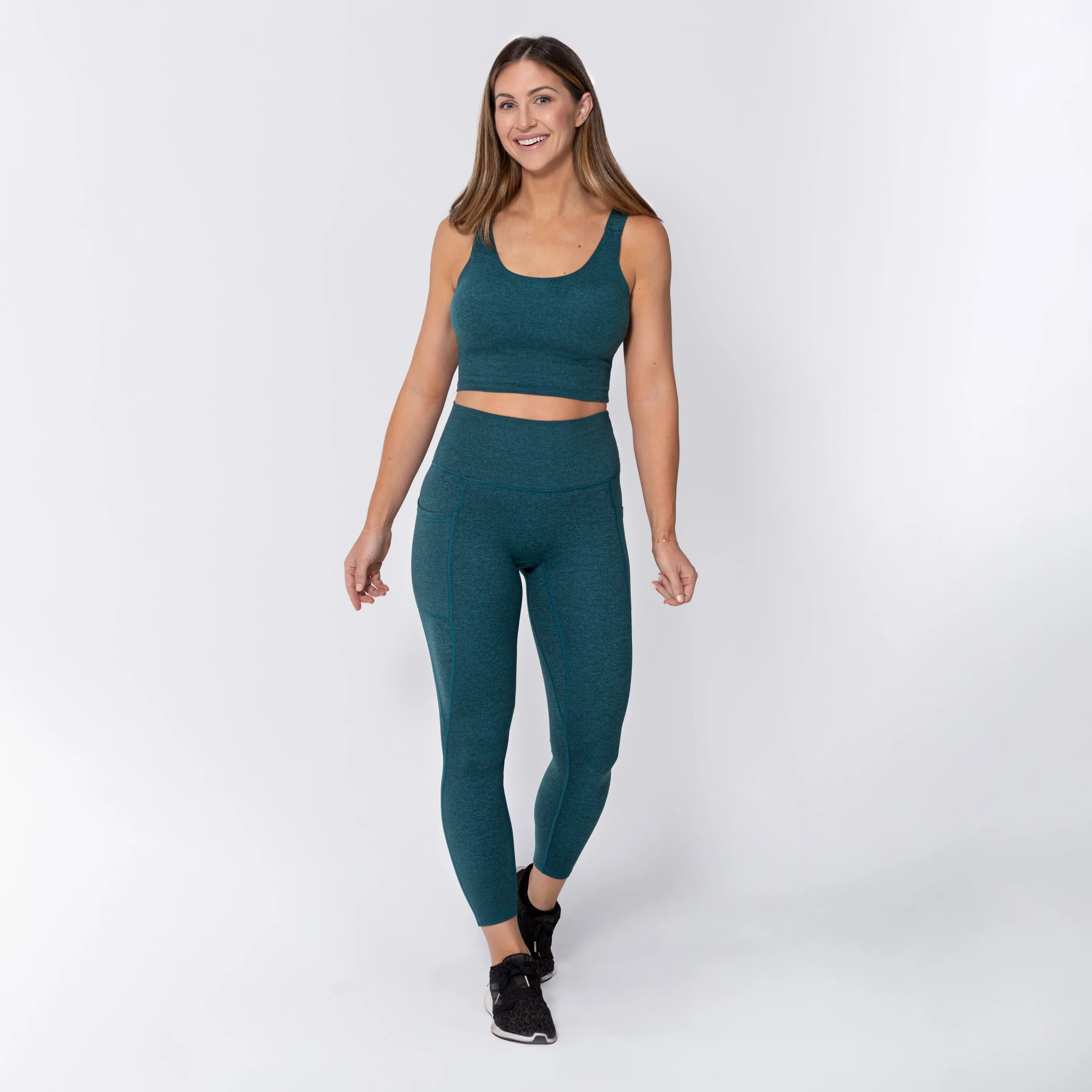 SoftLuxe Crop Top - Deep Teal (Final Sale)