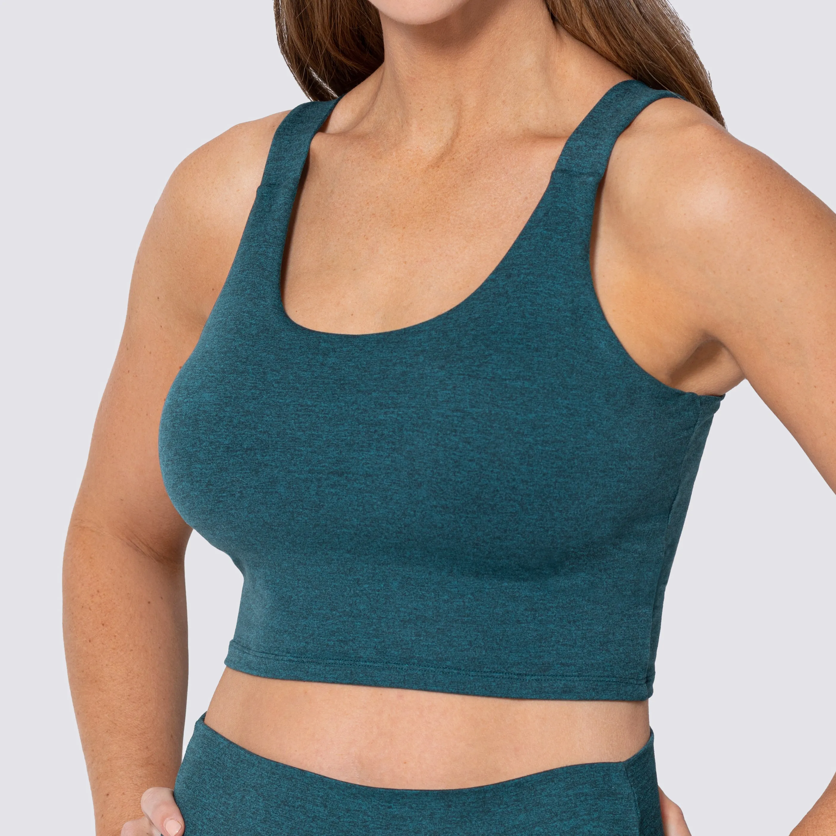 SoftLuxe Crop Top - Deep Teal (Final Sale)