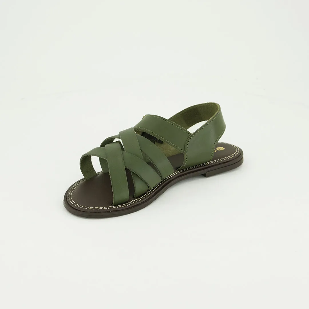 Strappy Sandal.Choc Insole.