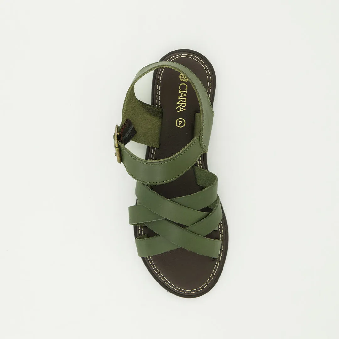 Strappy Sandal.Choc Insole.