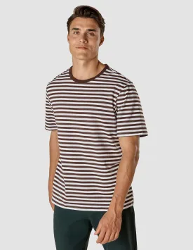 Striped Supima T-shirt Box Fit Espresso