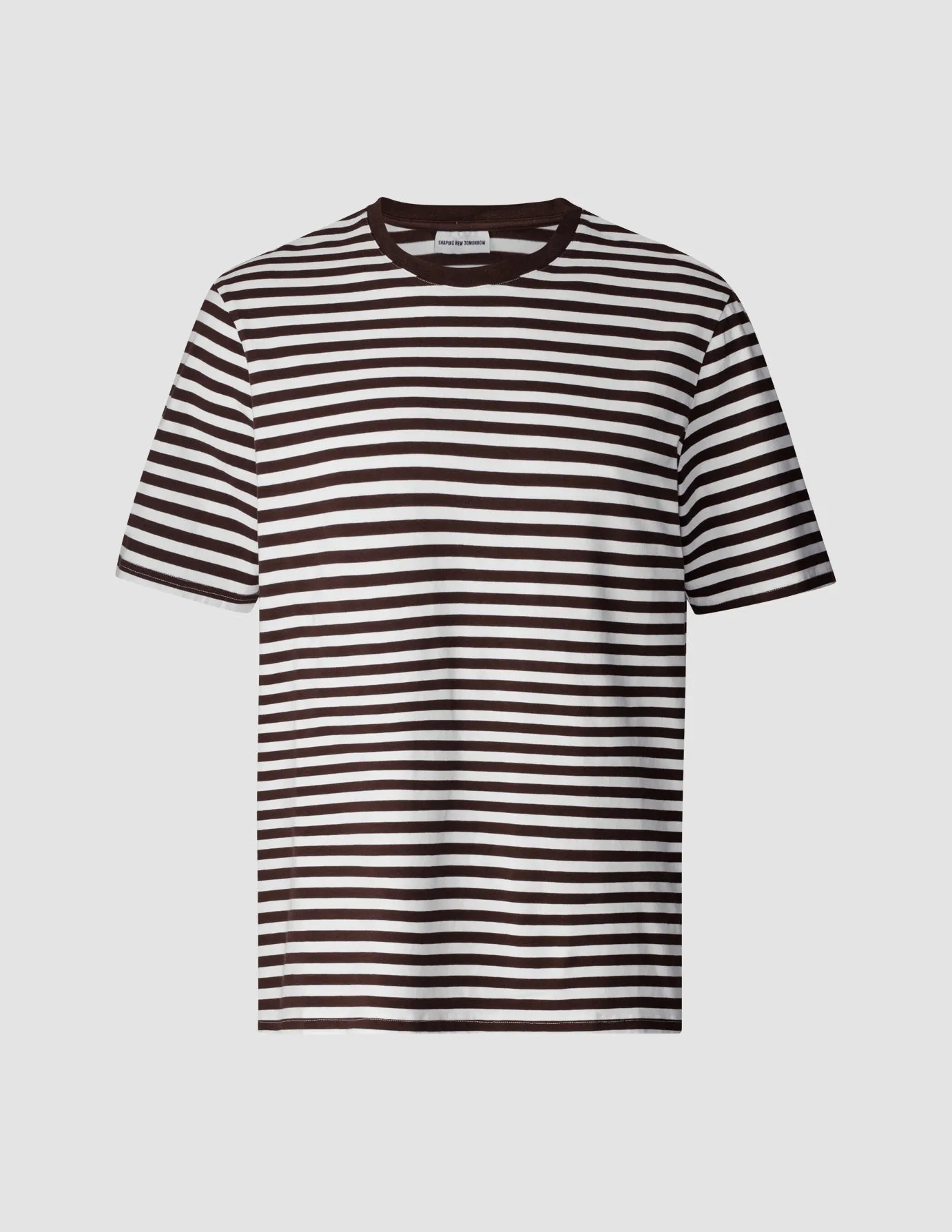 Striped Supima T-shirt Box Fit Espresso