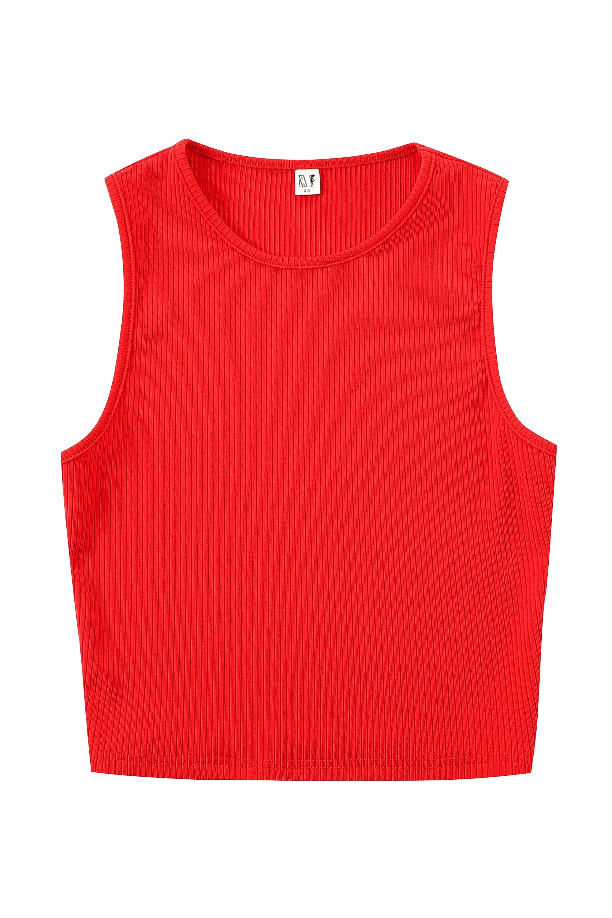 Tencel Rib Tank Maraschino