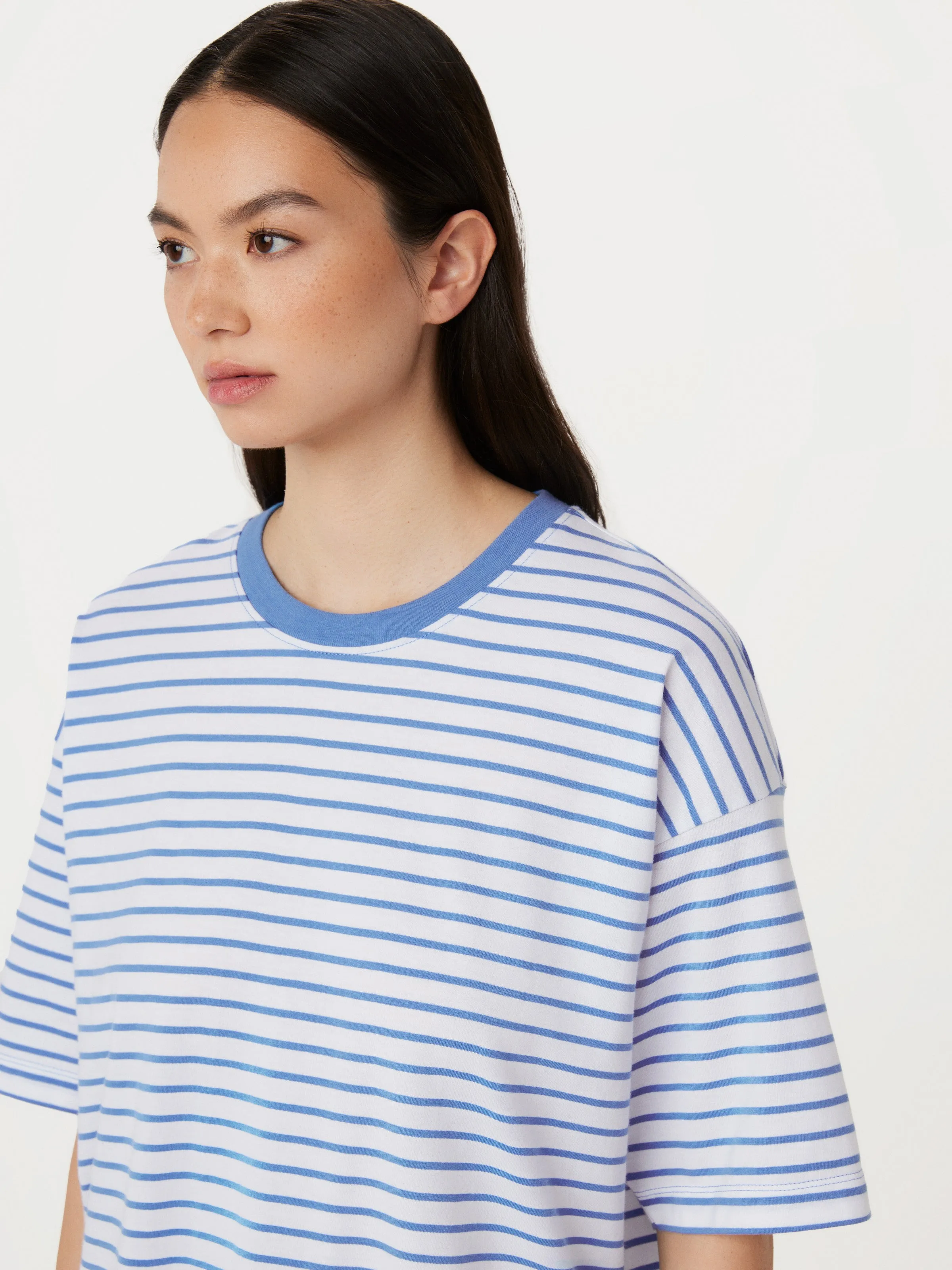 The Striped Boxy T-Shirt in Horizon