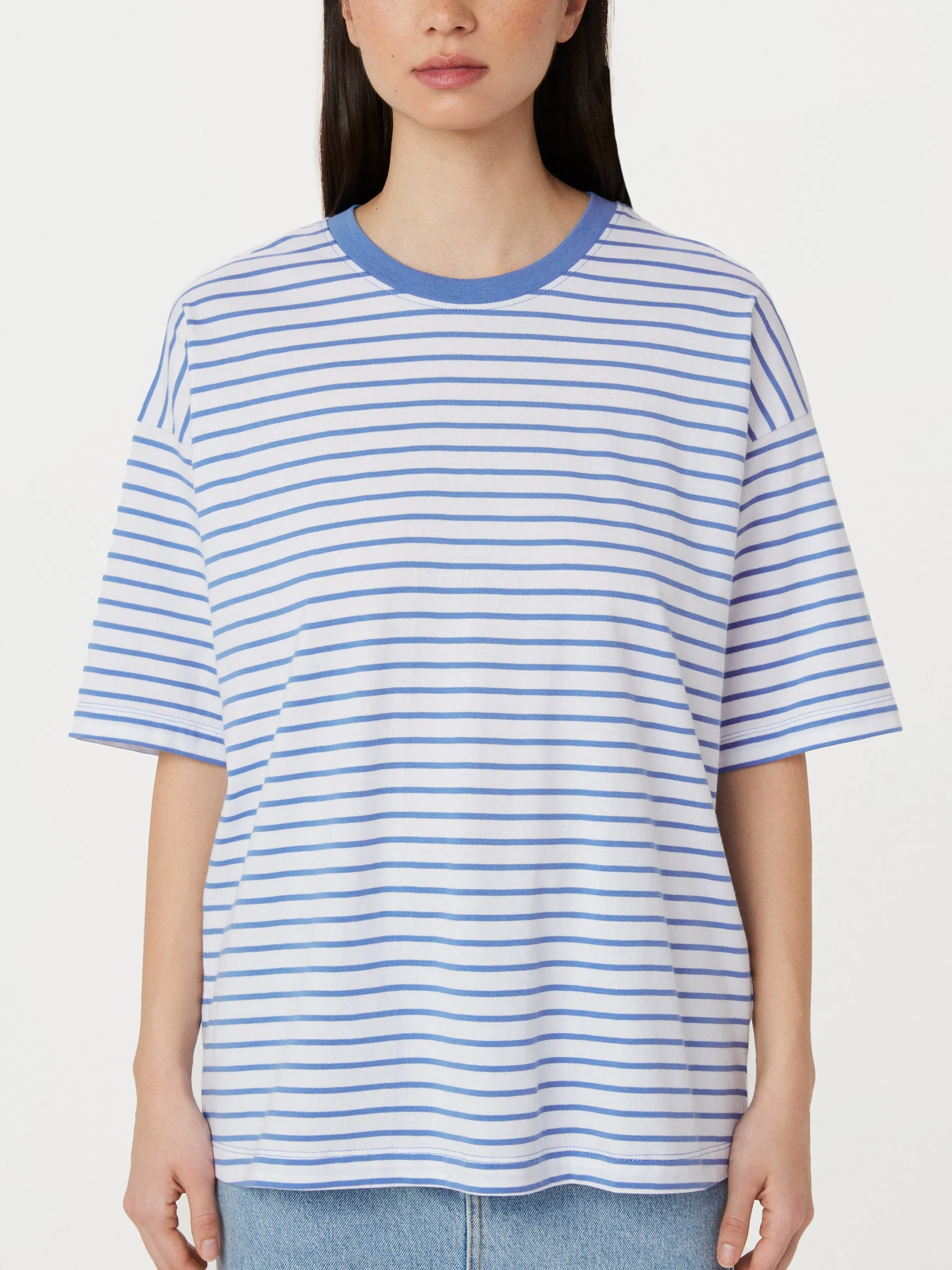 The Striped Boxy T-Shirt in Horizon