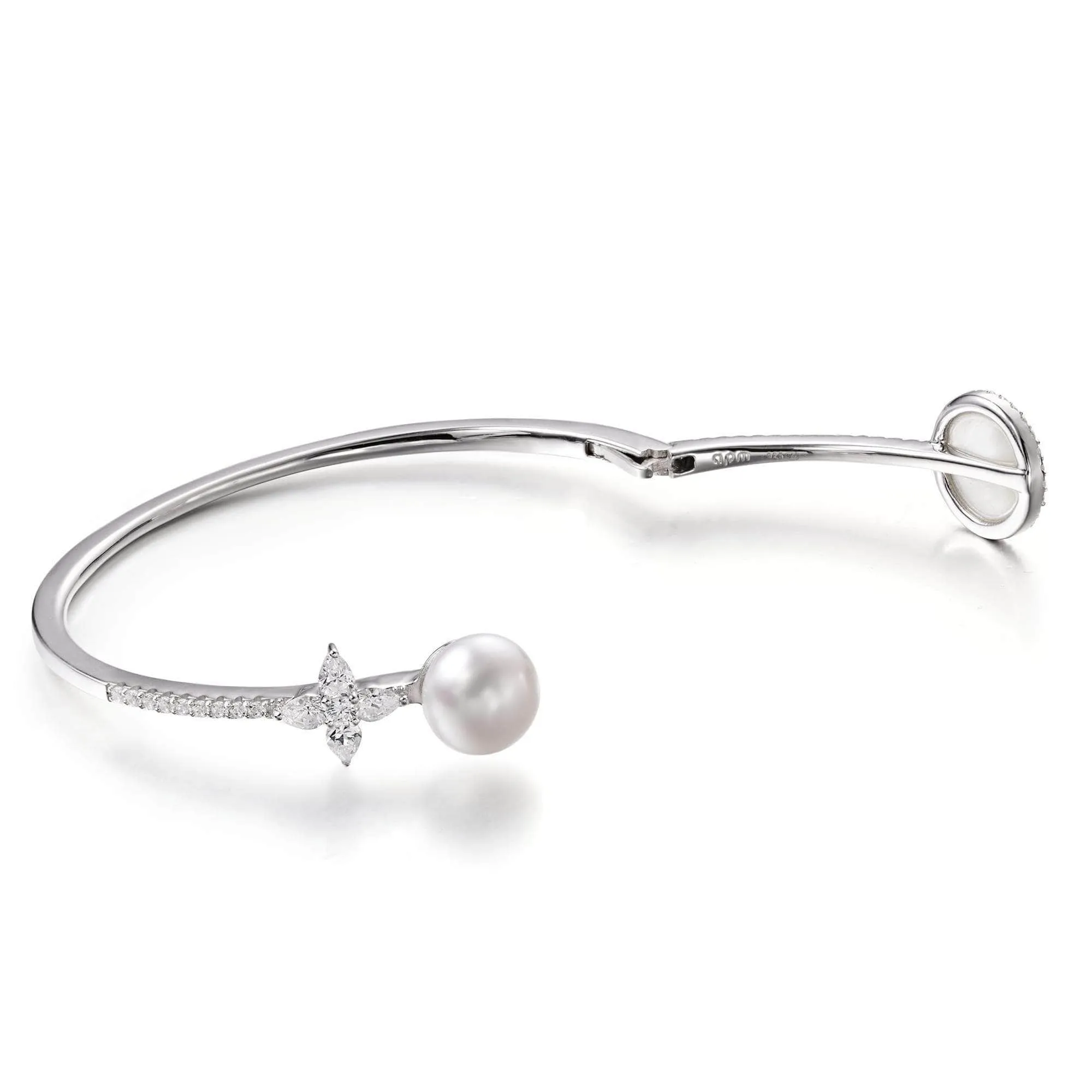 White Nacre and Pearl Cuff