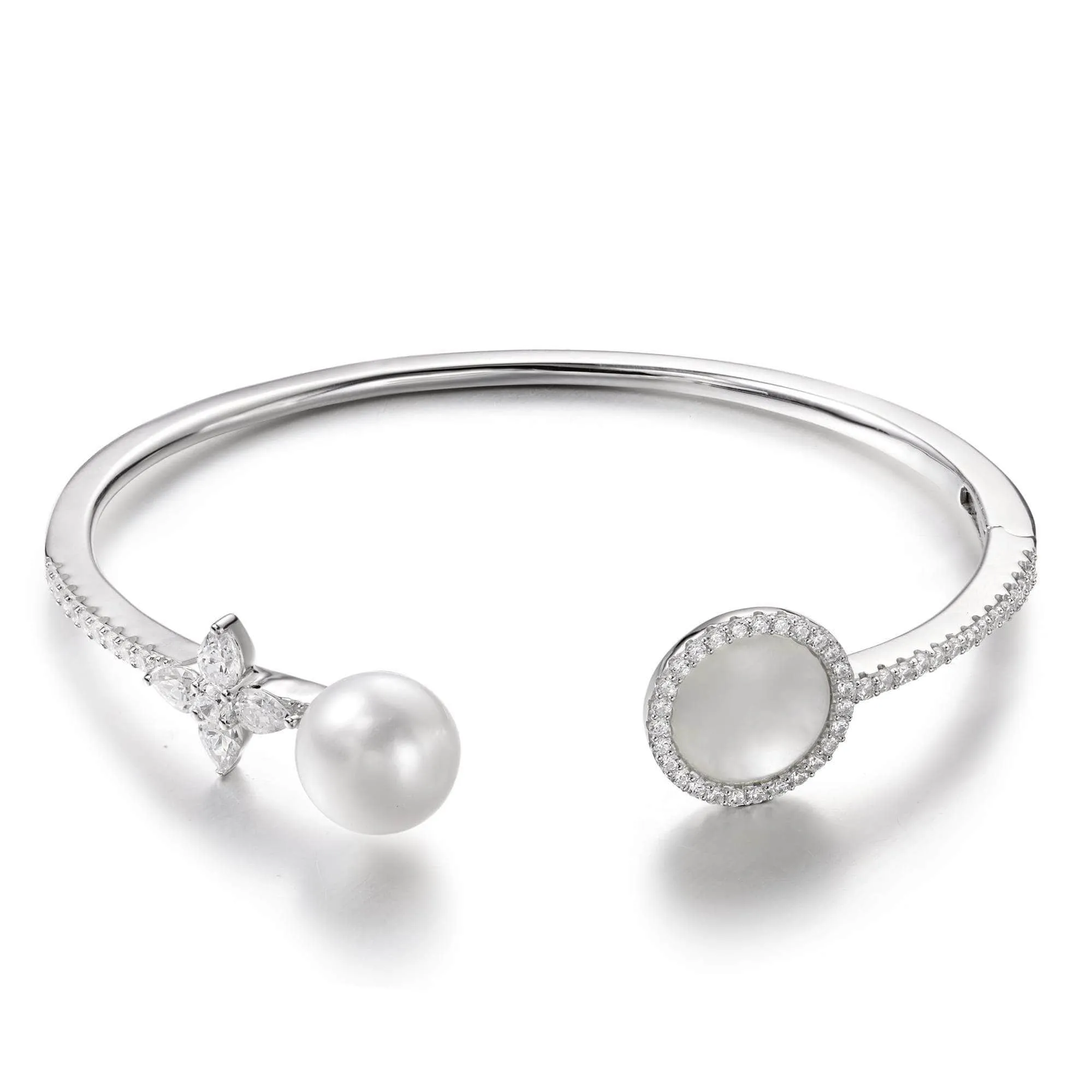 White Nacre and Pearl Cuff