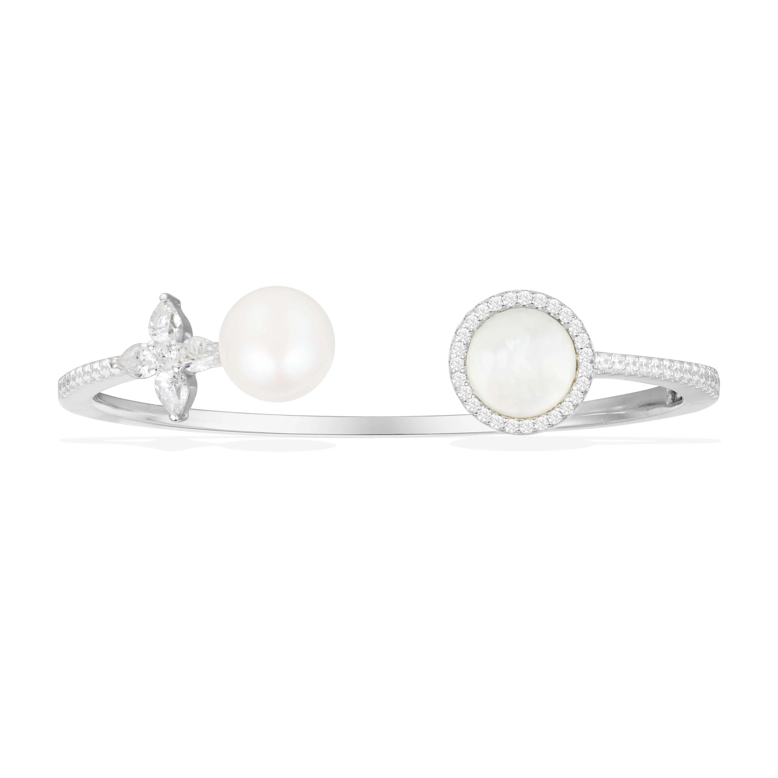 White Nacre and Pearl Cuff