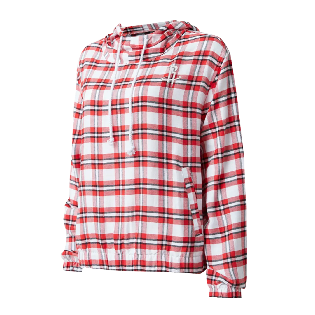 Women's Houston Rockets Concept Sports Sienna Plaid Lightweight Hoodie