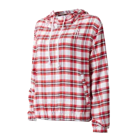 Women's Houston Rockets Concept Sports Sienna Plaid Lightweight Hoodie